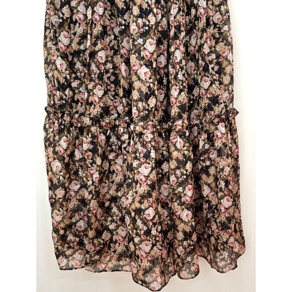 Cami NYC Hedy Ruffled Floral Silk Chiffon Midi Dress Size S Y2K Fairy Whimsigoth - Picture 5 of 16